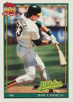 1991 Topps Tiffany #700 Jose Canseco Baseball Card