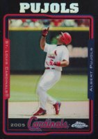 2005 Topps Chrome  #100 Albert Pujols Black Refractor Baseball Card