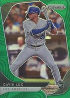 2020 Panini Prizm #198 Gavin Lux Green Prizm Baseball Card