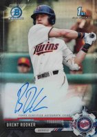 2017 Bowman Draft Chrome Draft Picks Autographs  #CDABR Brent Rooker Black Refractor Baseball Card