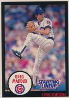 1990 Kenner Starting Lineup  # Greg Maddux Black & White Border Baseball Card