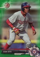 2017 Bowman Draft #BD162 Juan Soto Green Baseball Card