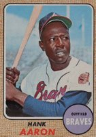 1968 Topps Milton Bradley #110 Hank Aaron Baseball Card