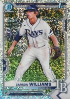 2021 Bowman Draft #BDC180 Carson Williams Chrome-Sparkle Refractor Baseball Card