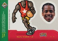 1998 Upper Deck Choice Mini Bobbing Head #20 Allen Iverson Basketball Card