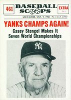 1961 Nu-Card Baseball Scoops #461 Yankees Champs Again! Baseball Card