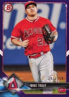 2018 Bowman #1 Mike Trout Purple Baseball Card