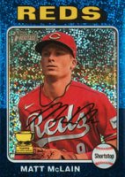 2024 Topps Heritage #279 Matt Mclain Chrome-Blue Sparkle Baseball Card