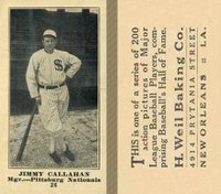 1916 Weil Baking Co. #26 Nixey Callahan Baseball Card