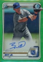 2020 Bowman Chrome Prospect Autographs #CPABWJ Bobby Witt Jr. Green Refractor Baseball Card