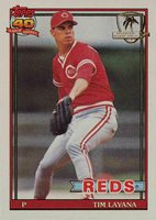 1991 Topps Desert Shield #627 Tim Layana Baseball Card