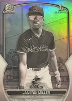 2023 Bowman Chrome Prospects #BCP184 Janero Miller Pearl Baseball Card