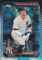 2024 Topps Chrome #50 Aaron Judge Prism Refractor Baseball Card