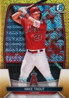 2023 Bowman Mega Box Chrome #89 Mike Trout Yellow Baseball Card