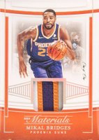 2020 Panini National Treasures NBA Materials #MBR Mikal Bridges Super Prime 1/1 Basketball Card