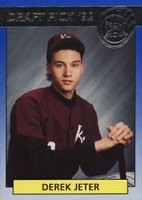 1992 Front Row Draft Pick #55 Derek Jeter Silver Baseball Card