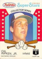 1986 True Value Perforated #22 Cal Ripken Jr. Baseball Card