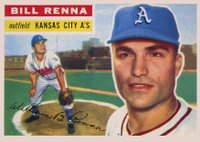 1956 Topps #82 Bill Renna White Back Baseball Card