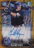 2016 Bowman Draft Chrome Draft Picks Autographs #CDAGH Garrett Hampson Gold Refractor Baseball Card