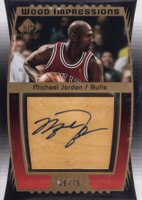 2004 SP Game Used Wood Impressions Autographs #WI-MJ Michael Jordan Basketball Card