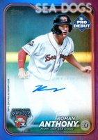 2024 Topps Pro Debut #PD39 Roman Anthony Autograph-Purple Foil Baseball Card