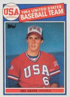1985 Topps #390 Sid Akins 84 USA Baseball Team Baseball Card