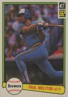 1982 Donruss #78 Paul Molitor Baseball Card