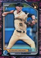 2024 Bowman Draft #BDC6 Jaron Deberry Chrome-Fuchsia Lunar Refractor Baseball Card