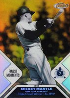 2006 Finest Mantle Finest Moments #2 Mickey Mantle Gold Refractor Baseball Card