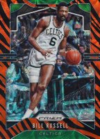 2019 Panini Prizm #21 Bill Russell Choice Prizm-Tiger Stripe Basketball Card