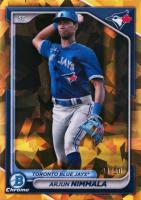 2024 Bowman Chrome Sapphire Edition Prospects #199 Arjun Nimmala Gold Baseball Card