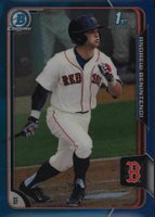 2015 Bowman Chrome #182 Andrew Benintendi Blue Refractor Baseball Card