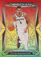 2023 Panini Obsidian #9 Victor Wembanyama Electric Etch Reggae Flood Basketball Card