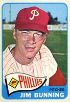 1965 Topps #20 Jim Bunning Baseball Card