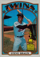 1972 Topps #244 Steve Braun Baseball Card