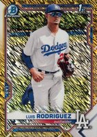 2021 Bowman Chrome Prospects #BCP196 Luis Rodriguez Gold Shimmer Refractor Baseball Card