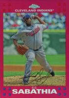 2007 Topps Chrome #6 C.C. Sabathia Red Refractor Baseball Card