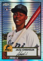 2021 Topps Chrome Platinum Anniversary #7 Jazz Chisholm Prism Refractor Baseball Card