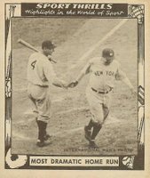 1948 Swell Sport Thrills #12 Most Dramatic Home Run Baseball Card