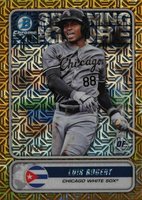 2020 Bowman Chrome Mega Box Spanning the Globe #STGLR Luis Robert Gold Refractor Baseball Card