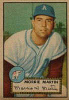 1952 Topps #131g Morrie Martin Gray back Baseball Card