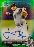 2017 Bowman Draft Chrome Draft Picks Autographs  #CDAJB Jake Burger Green Refractor Baseball Card
