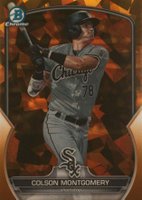 2023 Bowman Draft Sapphire Edition #BDC191 Colson Montgomery Gold Baseball Card