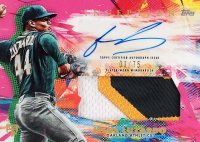 2020 Topps Inception Autograph Patch #JL Jesus Luzardo Magenta Baseball Card