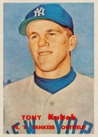1957 Topps #312 Tony Kubek Baseball Card