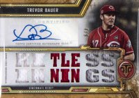 2020 Topps Triple Threads Autograph Relics #TB2 Trevor Bauer Gold Baseball Card