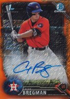 2016 Bowman Prospect Autographs #AB Alex Bregman Chrome-Orange Shimmer Refractor Baseball Card