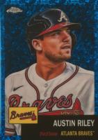 2022 Topps Chrome Platinum Anniversary #446 Austin Riley Blue Mini Diamond Refractor Baseball Card