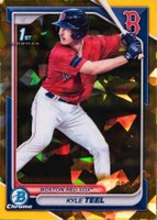 2024 Bowman Sapphire Edition Chrome Prospects #BCP48 Kyle Teel Gold Baseball Card