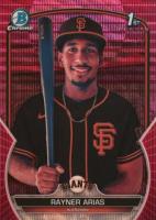 2023 Bowman Chrome Prospects #BCP222 Rayner Arias Fuchsia/Pink Vapor Baseball Card